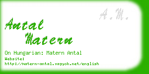 antal matern business card
